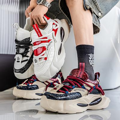 New Fashion Men 's Four Seasons Comfortable Thick Sole Shoes Students BoysTrending Soft Sole Breathable Casual Running Sneakers