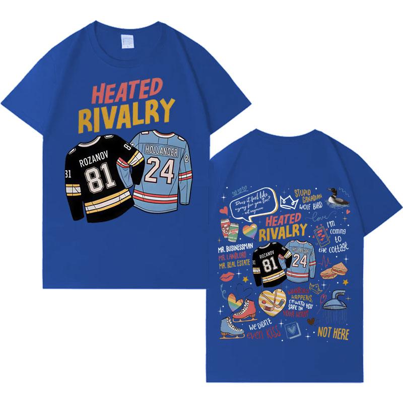 Heated Rivalry Shane Hollander Ilya Rozanov Trendy Graphic Tshrit Men Women Clothing Streetwear Tee Shrits Casual Short Sleeves