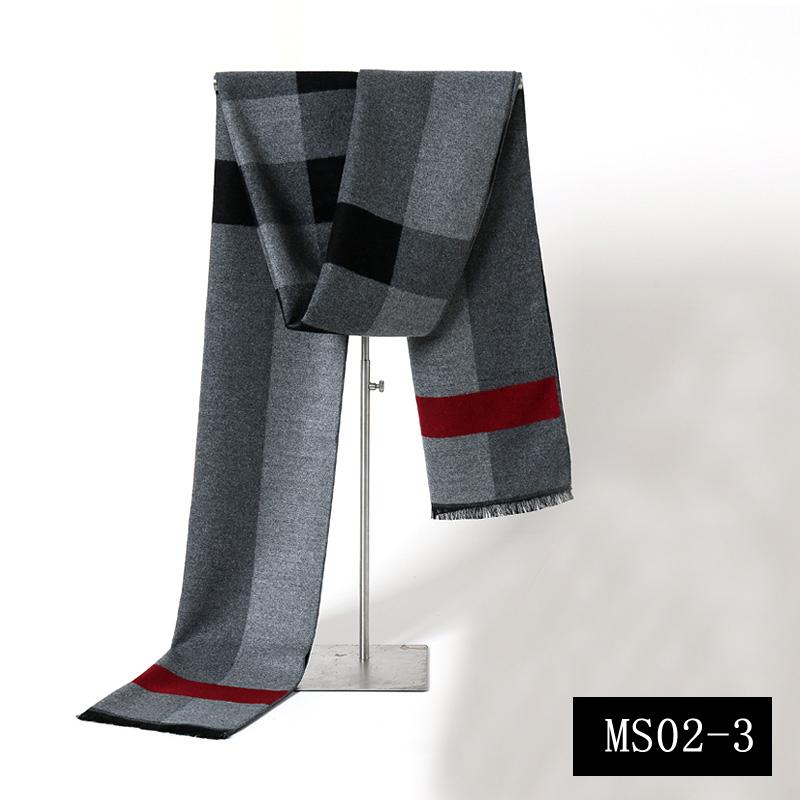 New Fashion Plaid Men Scarves Autumn Winter Pashmina Thick Warm Cashmere Scarf Men'S Business Long Wraps Classic Shawl