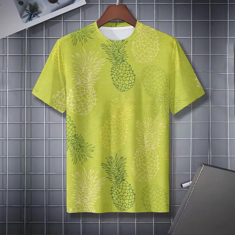 T-shirt Men's Fashion Printed Pattern Crew Neck Versatile Short Sleeve Casual Comfort Top