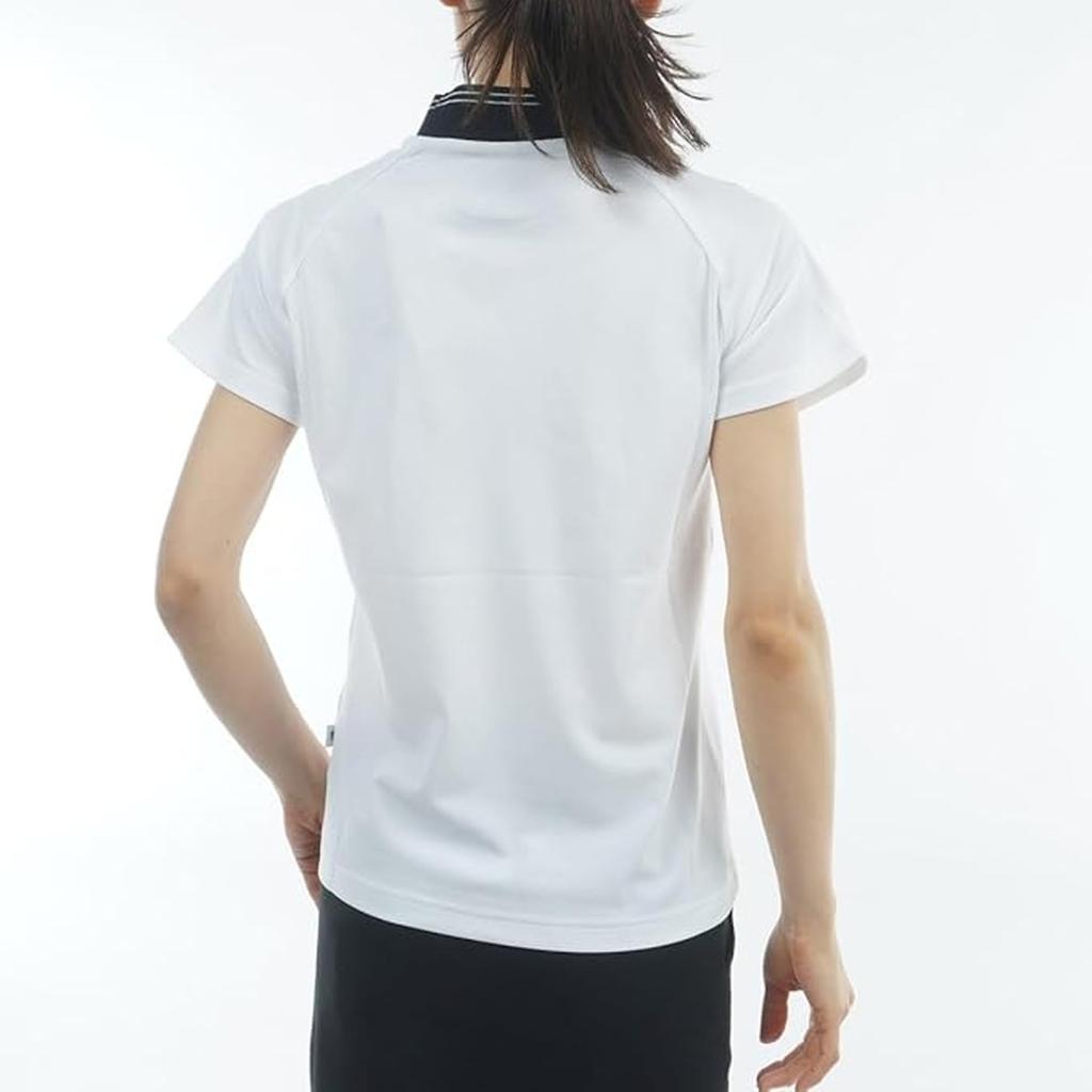 Golf Polo Shirt 3 [New Balance] Short-Sleeve (Stretchable & Ultra-Quick Drying) / Women's / 012-6166506 030_White [LL]