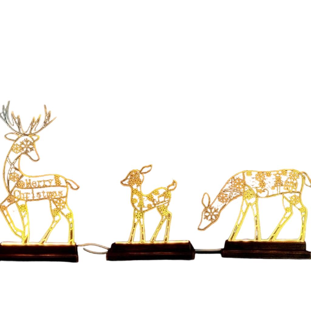 Christmas Deer Luminous Ornaments Festive Atmosphere Lighting Decorations