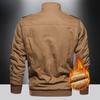 Men's  Autumn Winter   Cotton Jacket Velvet Lining Cargo Casual Long Sleeve Pockets Jackets