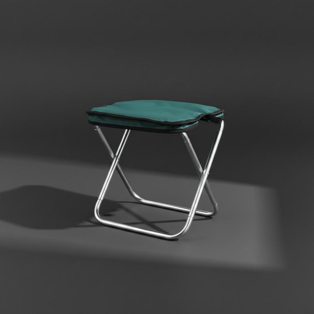 Outdoor Folding Stool Portable with Carry Strap Quick Setup