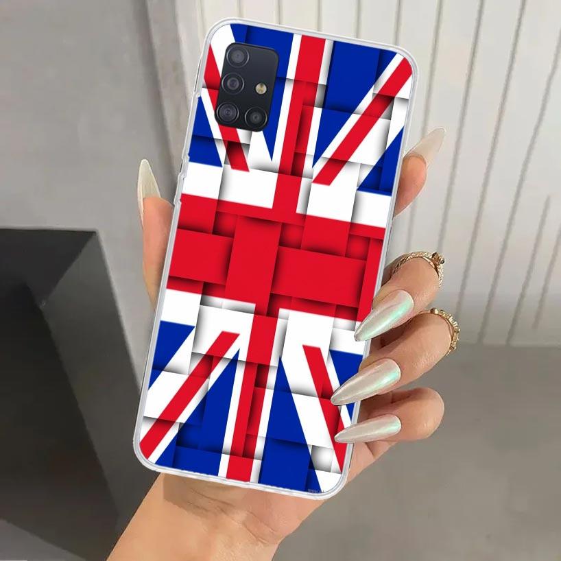 Union Jack England UK Flag Phone Case for Samsung Galaxy A52 A32 A22 A12 A02S A50S A30S A10S Note 20 Ultra 10 Plus S10 A31 A20 A