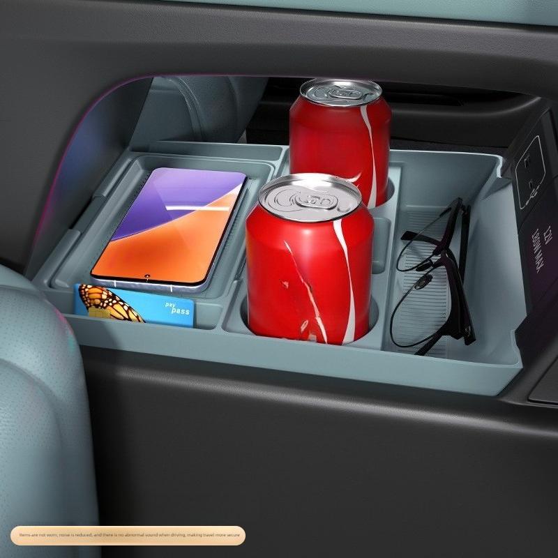 For Xpeng G6 2026 Center Console Silicone Storage Box Car Central Lower Layer Tray Divider Organizer Stowing Tidying Accessories