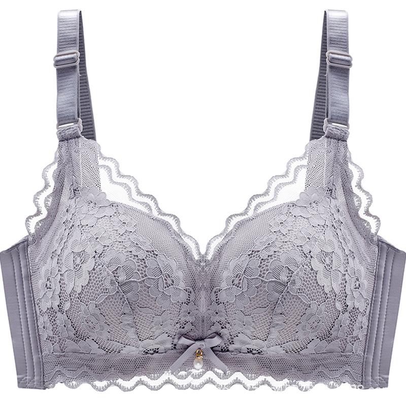No steel rim, thin upper and lower thick underwear, women's small breasts show large collection of secondary breasts, adjusted gathering, non-slip