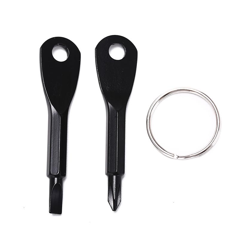 2Pcs/Set Multi Tool Key Ring Screwdriver Outdoor Pocket Tool Set With Keychain