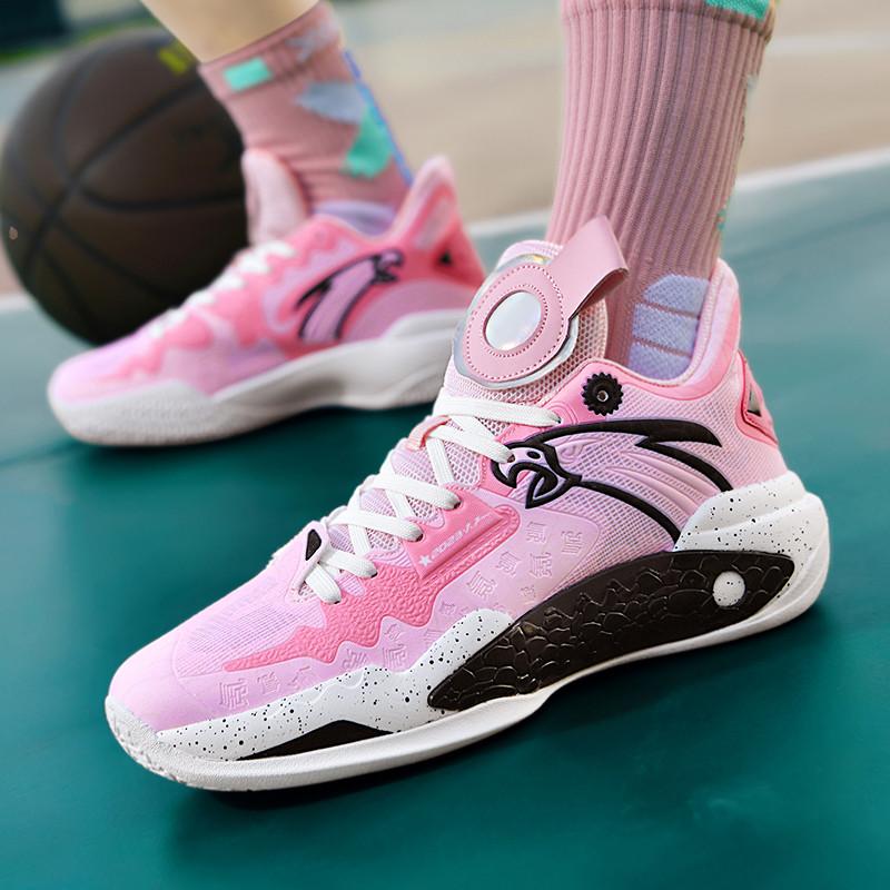 Unisex Luminous Pink Women Professional Basketball Shoes Mesh High Top Men's Basket Shoes Non-slip Platform Sports Shoes For Men