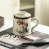 Cute ceramic cute cat tea cup personal use home office with lid filter tea separation water cup mark