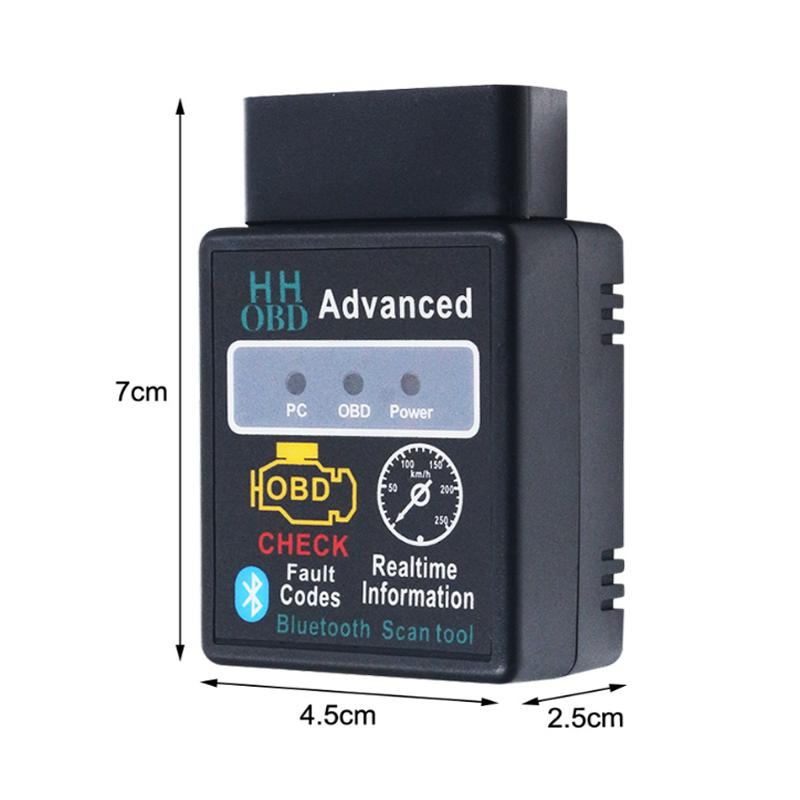 Bluetooth-kompatibel bil OBD2-skanner Elm327 V1.5 kodläsare OBDII diagnostikverktyg diagnosskanner för Android iOS Windows