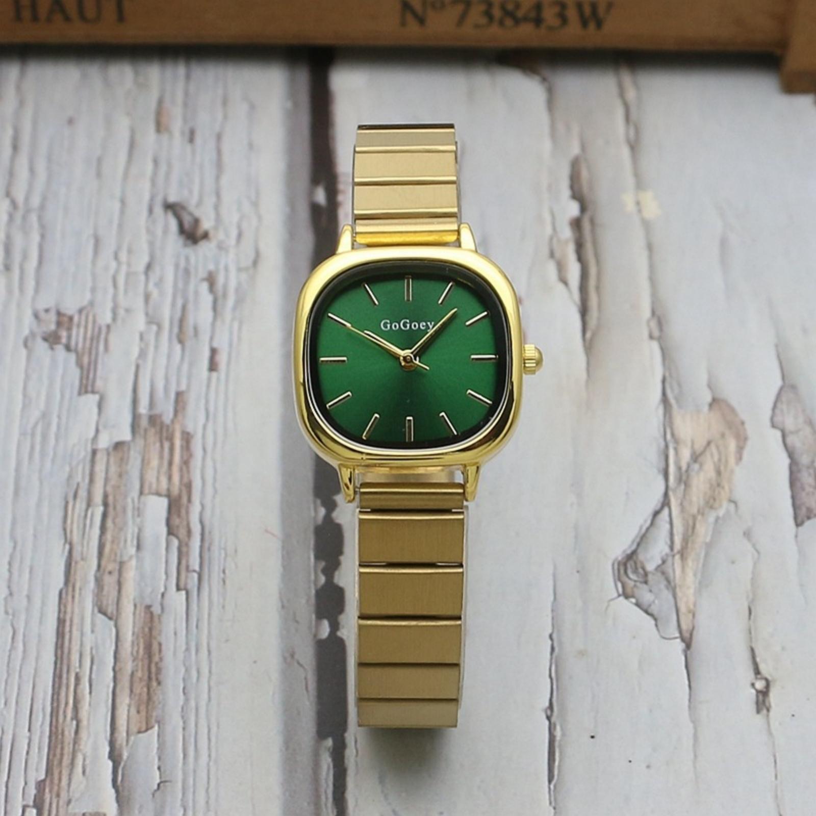 

Женские модные кожаные часы One Size зелёный