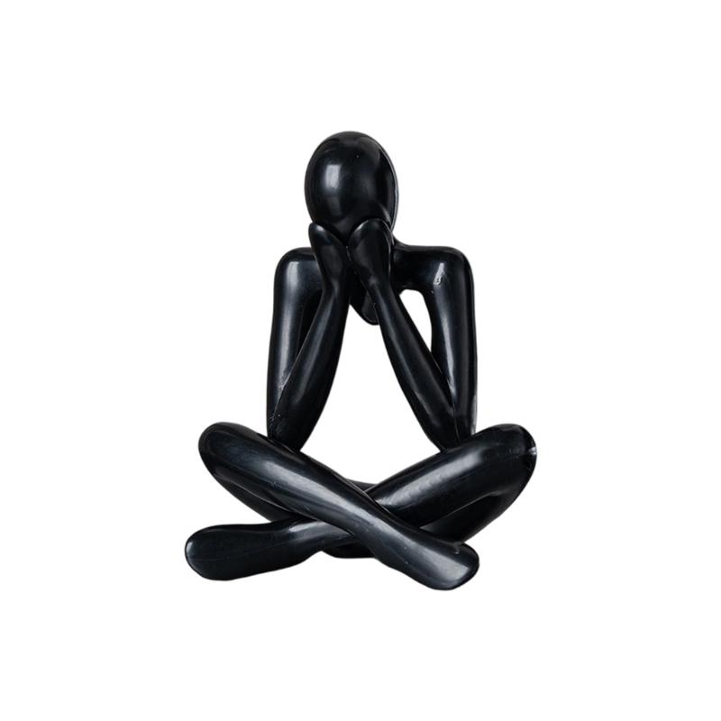 Abstract Thinker Figurine Sculpture Modern Art Homes Decors Plastic Statue for Living Room or Office Bookshelf Display