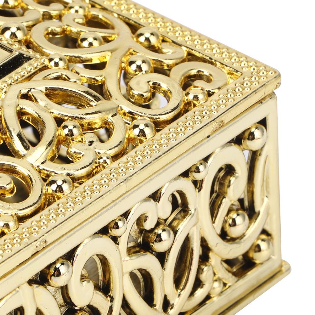 12Pcs European Style Hollow Square Candy Box Container Sugar Box Wedding SuppliesGold