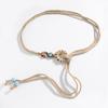 Bohemian Ethnic Fiber Waist Rope With Handwoven Splicing For Relaxed Summer Outfits