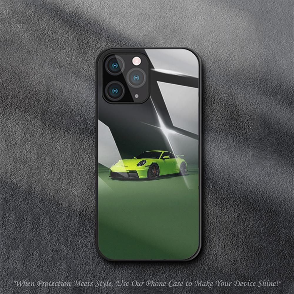 Luxury Porsches GT3 Car Case For iPhone Samsung Galaxy Redmi Note S 17 16 15 14 13 20 24 25 54 Pro Max Ultra Fe Air Tempered Glass Cover