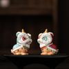 Lion Tea Pet Color-Changing Ornament for Tea Table Decoration Traditional Auspicious Lion Design National Trend Culture Tea