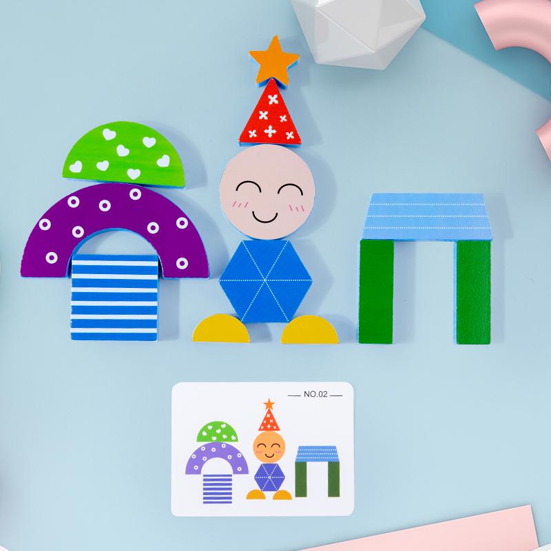 7Kids Educational Toys Blocks Expressions Puzzles Children  Cube Games Early Learning Montessori Geometry  Magic Face Changing