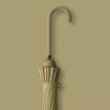 16-Rib Umbrella with Japanese-Style Fresh Design, Leather Handle, Curved Hook, Straight Pole, Large Double-Person Umbrella for Sun and Rain, Gift or