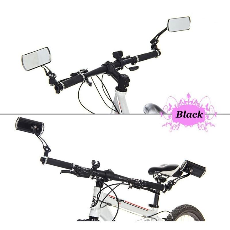1 Pair Foldable Bicycle Rearview Mirror Aluminum Alloy Adjustable Mountain Road Bike Handlebar