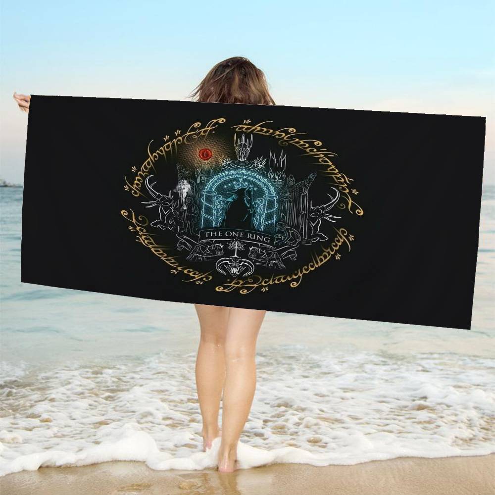 L-Lords Game Rings Microfiber Blanket Quick Drying Beach Towels Oversized Printing Super Absorbent Pool Towel Blanket