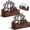 Lotus Shape Tissue Box Holder Wooden Napkin Stand Fashion Card Storage Box  Office Desktop