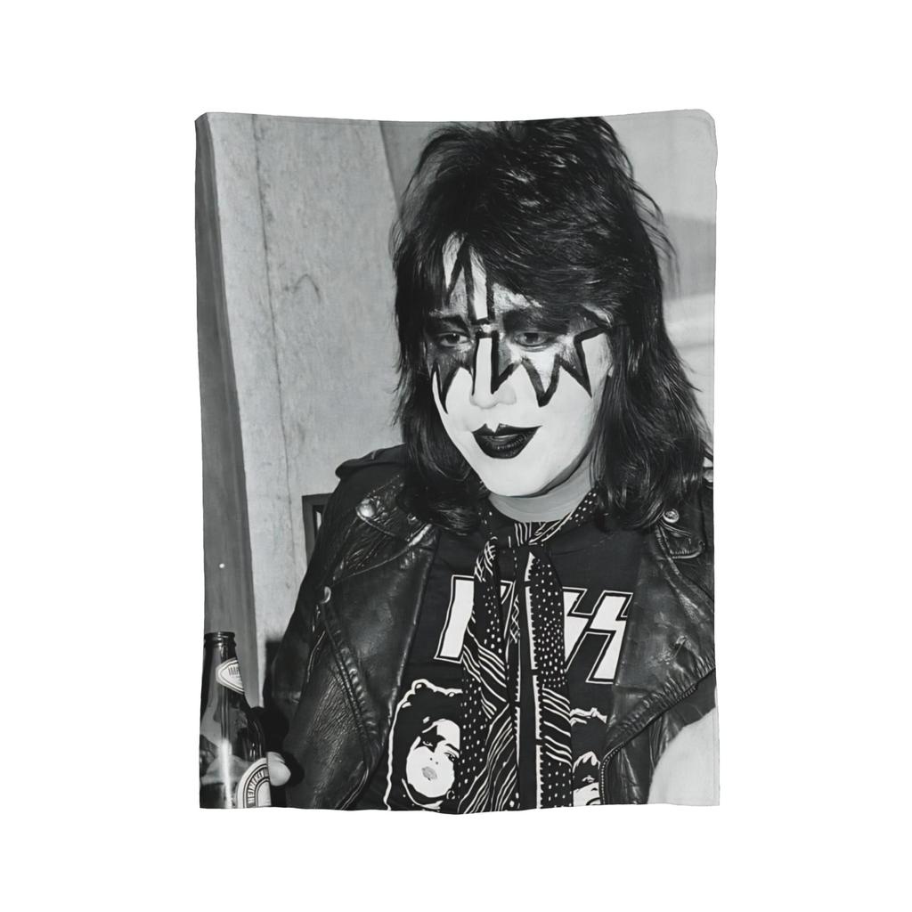 Ace Frehley The Spaceman 1951-2025 Print Blanket For Men Women Ultra Soft Kiss Band Throw Blankets for Bed Multiple Sizes