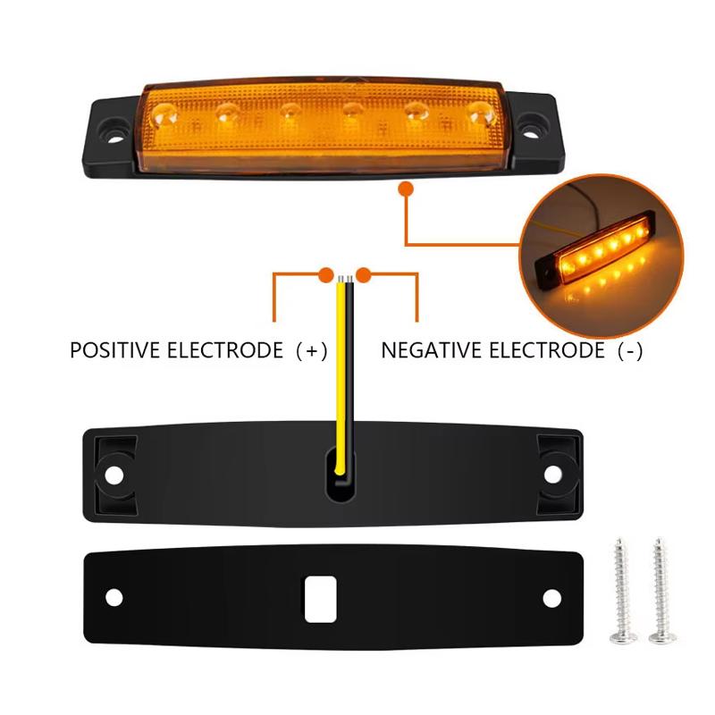 10 Pieces  Side Marker Warning Lights Indicator Light Signal Light Car Signal Rear Brake Warning Rear Light LED 12V 24V