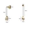 All Copper Luxury Crystal LED Wall Light Modern Living Room Background Wall Sconce Home Decoration Bedside Hanging Lamp