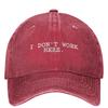 I DONT WORK HERE Baseball Cap Funny Trucker Fashion Outdoor Gym Baseball Caps