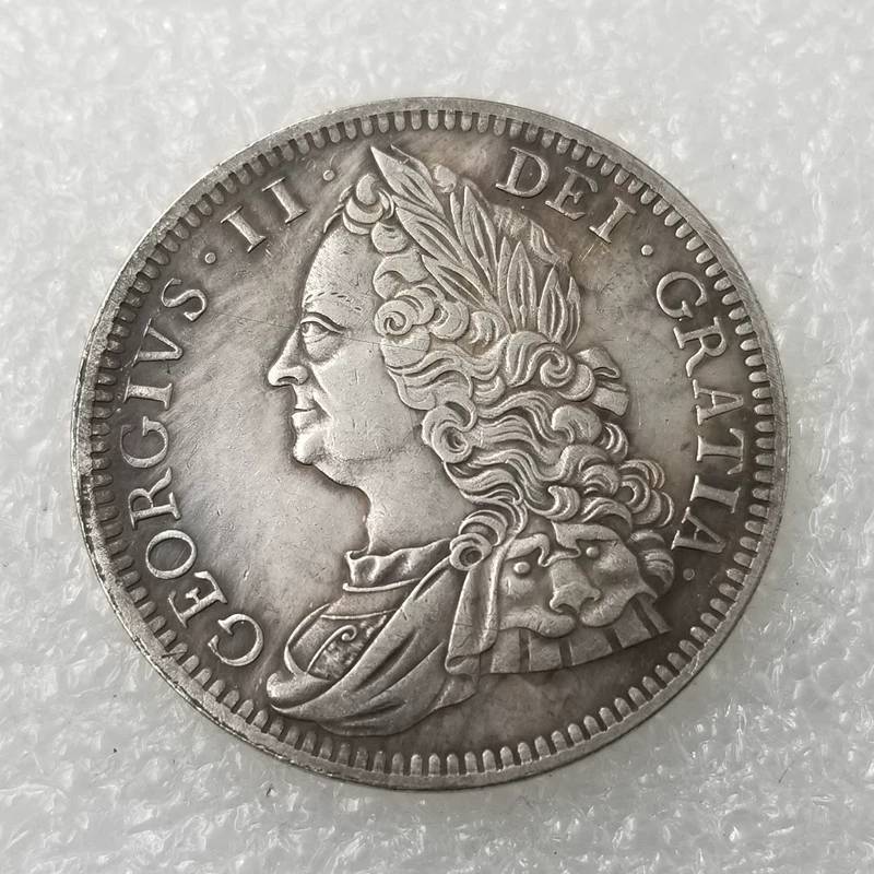 Antique Brass Coin Replica With Silver Plating For Vintage Collectors And Home Decor
