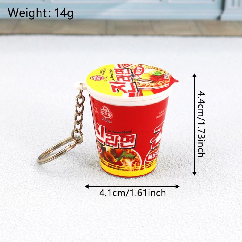 Simulation Instant Noodles Keychain Backpack Turkey Noodle Hanging Pendant Small Ramen Keychains Keyring For Kids