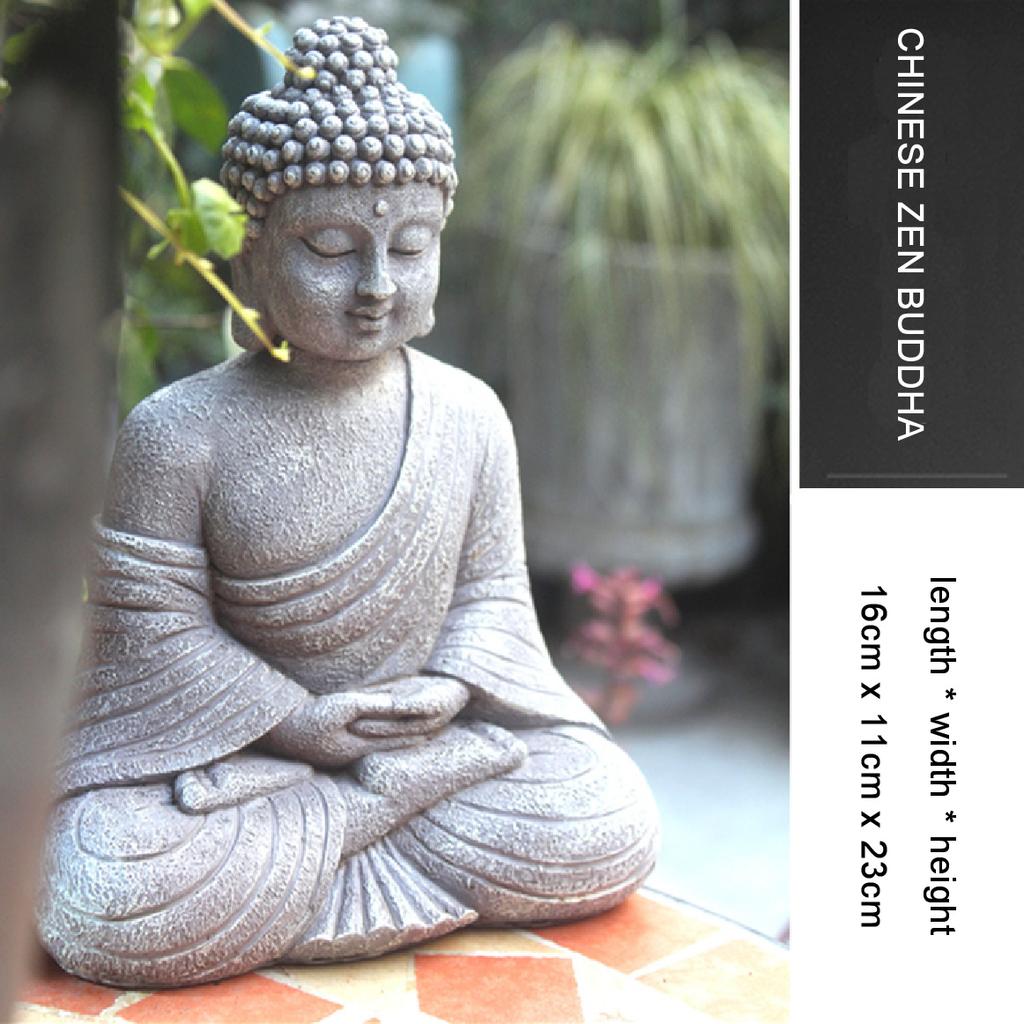9palcová vintage zahradní socha Buddhy vnitřní venkovní zahrada zenový buddhismus figurka socha dekorace pro domov kancelář obchod ozdoba