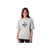 Li Ning Comfortable Simple Round Neck Loose Pullover Breathable Short Sleeve T-Shirt Unisex Tops Flower-Gray Light-Gray AHSVB45-3