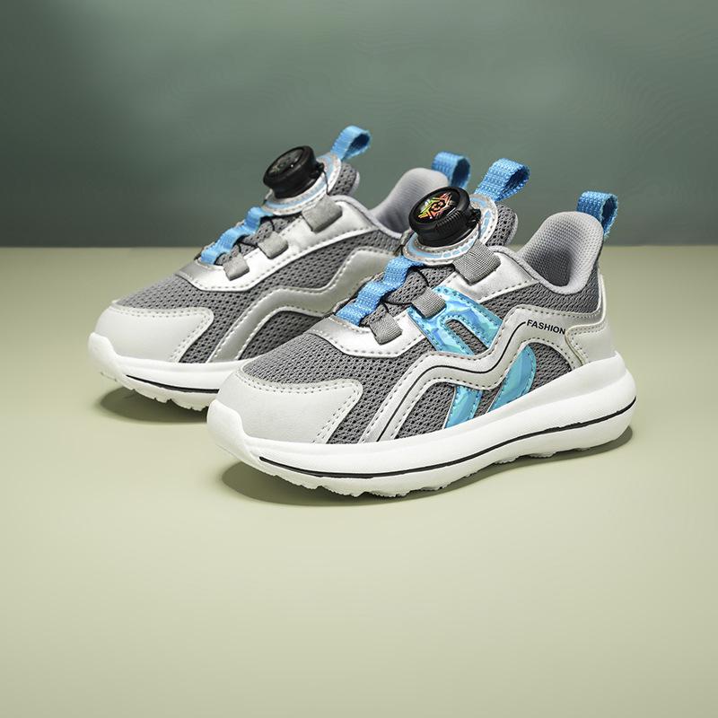 Breathable Mesh Boys' Running Shoes - Lightweight, Non-Slip, Casual Sports Shoes for Older Children