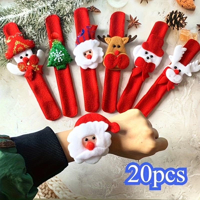 

Набор из 20 браслетов на рождественскую тематику с узорами, включая Санта-Клауса, снеговика и оленя. Идеально подходит для праздничных украшений и аксессуаров Random Colors