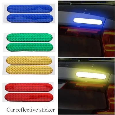 Car Stickers Safety Warning Reflective Stickers - Reflects All Light Sources, Fits Motorcycle Helmets & Car Parts Universal
