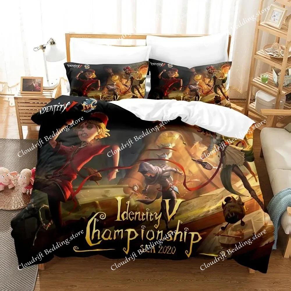 Anime Game Identity V Bedding Set Duvet Cover Bed Set Quilt Cover Pillowcase Comforter King Queen Size Boys Adult Bedding Set