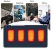 5V USB Sovande Elektrisk Värmedyna 4 Värmezoner Värmd 3-nivås Temperaturjusterbar för Vinter Utomhus Camping Elektrisk Matta