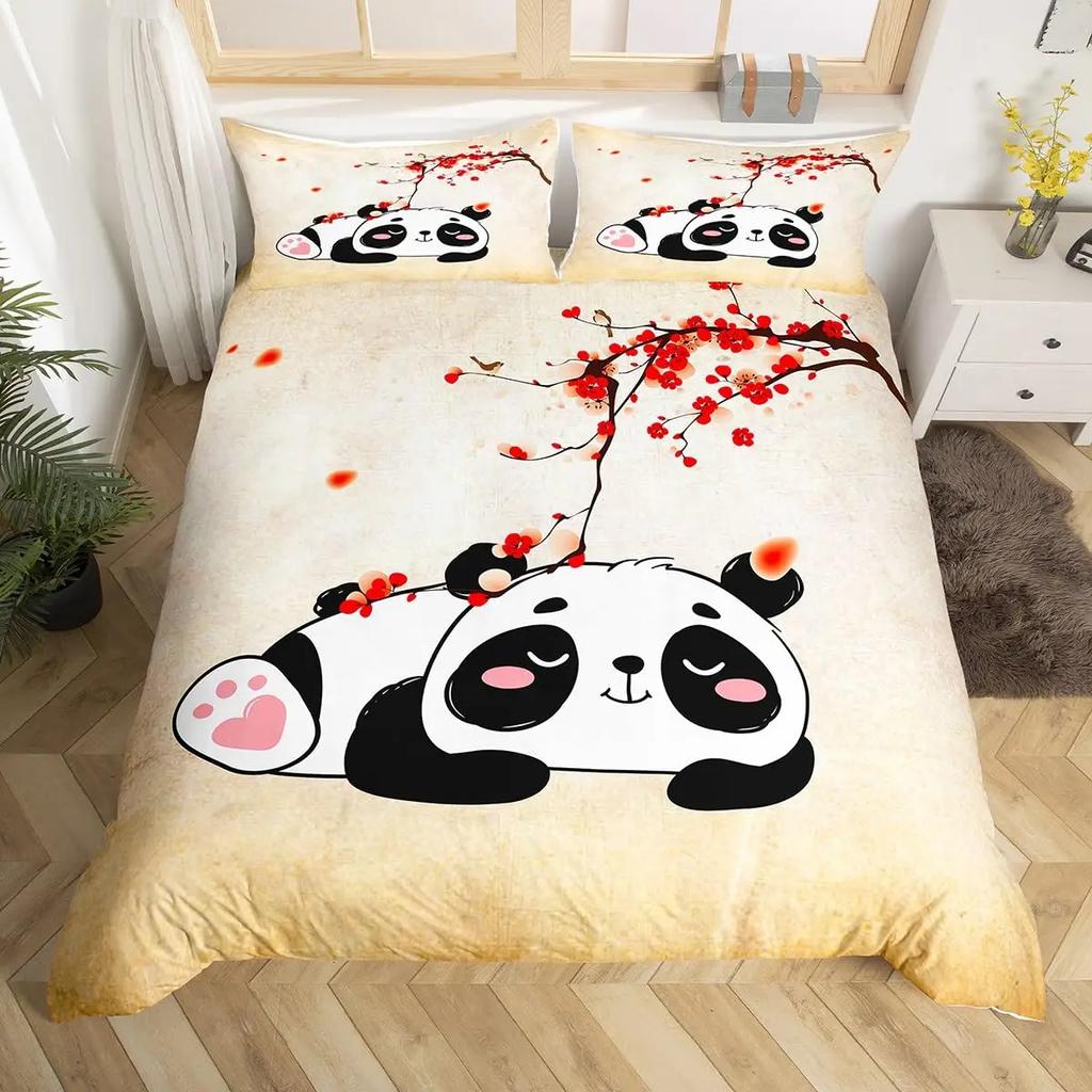 Comforter Cartoon Animals Cute Giraffe Monkey Tiger Elephant Bedding Set Lovely Wildlife Comforter Polyester