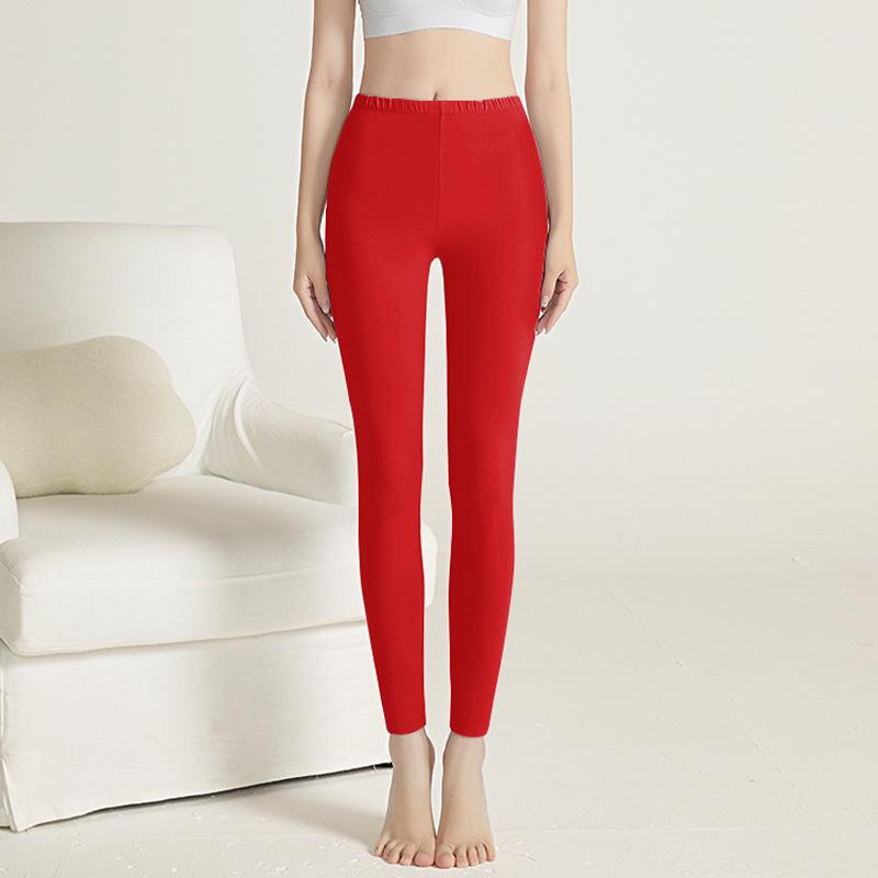 Women's Slim Autumn/Winter Trousers: 95% Pure Cotton, Antibacterial, Warm Leggings for Female Students