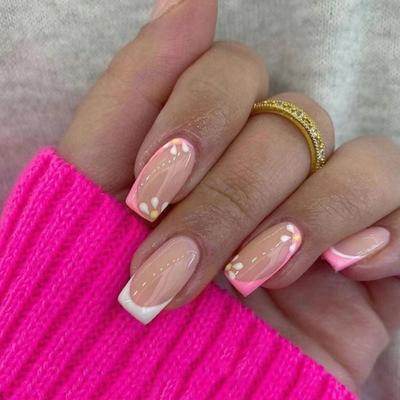 Glitzer Aurora Fake Nials Lange Quadratische Press on Nails Mode Nagelspitzen Frauen Mädchen