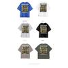 Wassup Heods American Heavy-Duty Vintage Printed Short-Sleeve T-Shirt for Men, National Trend, Pure Cotton, Loose Oversize