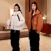 European Style Hooded Down Jacket - 2024 Winter Loose Fit, High-End Small Size Thick Coat