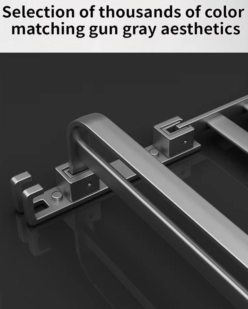 Upgrade And Thicken Grey/Black 40CM-60CM Towel Rack Space Aluminum Toilet Storage Rack Wall Mounted BathTowel Rack