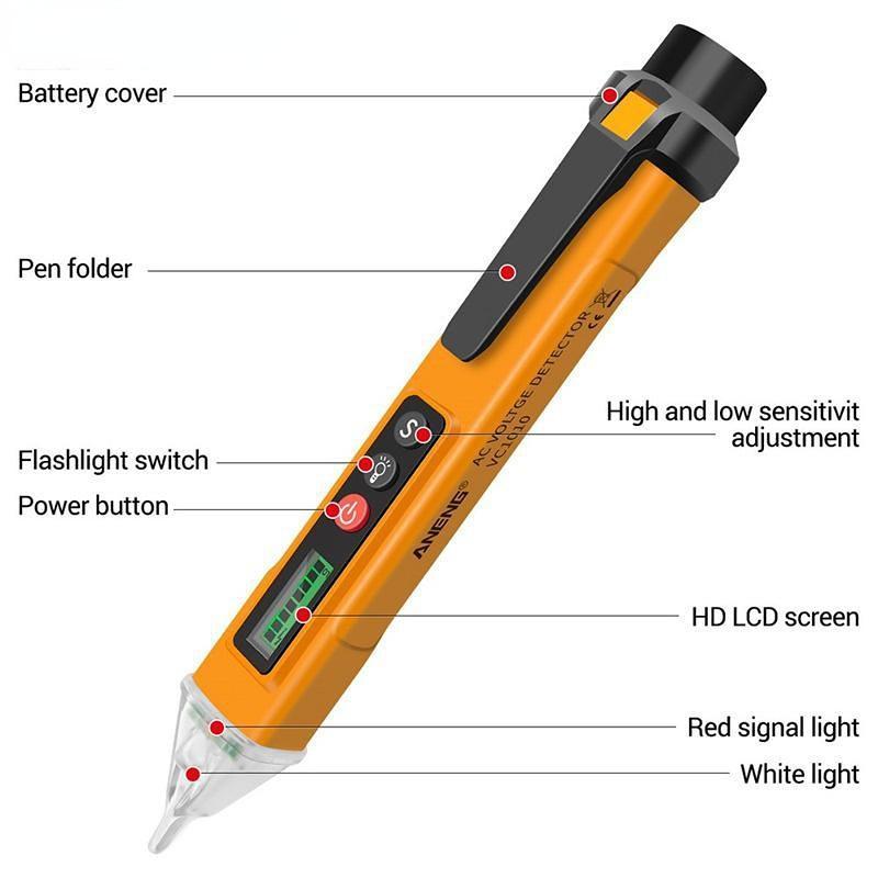 Digital Display Test Pen AC DC Voltage Detectors Smart Non Contact Tester 12 1000V Current Electric Sensor