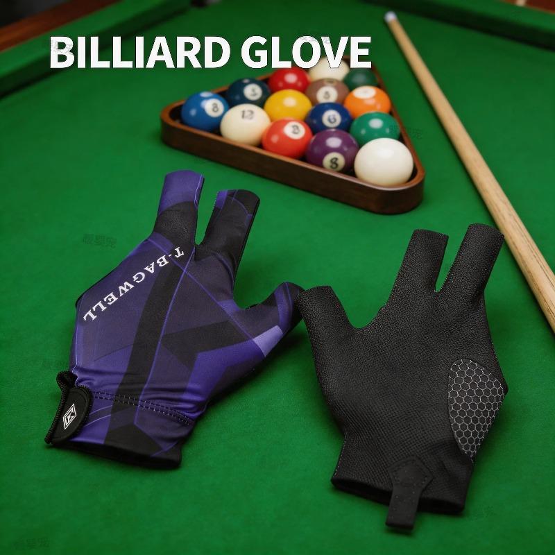 Single Left Hand Three Finger Open Billiard Glove Non Slip Wear Resistant Snooker Pool Training Glove For Smooth Cue Shooting