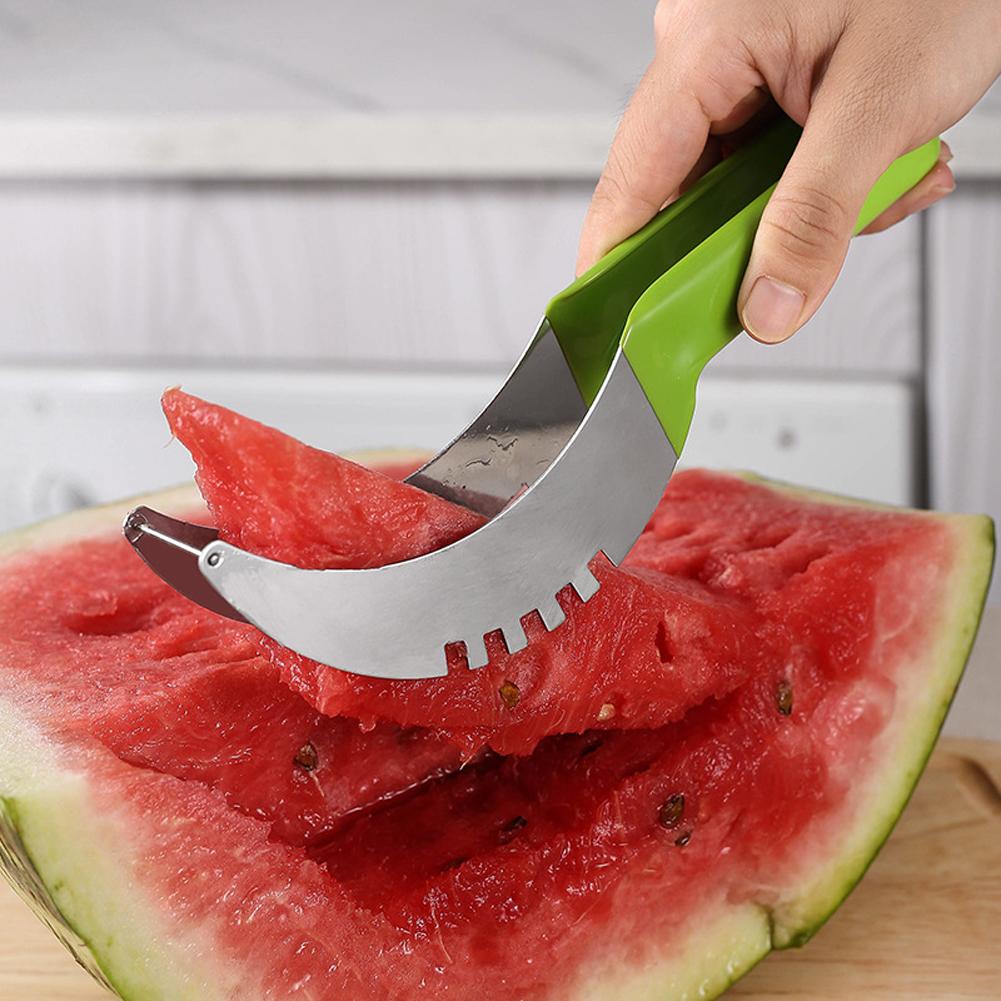 1-5pc Stainless Watermelon Slicer Cutter Non-Slip Handle Melon Fruit Slicer Digger Tool Kitchen Gadgets for Pineapple Cantaloupe