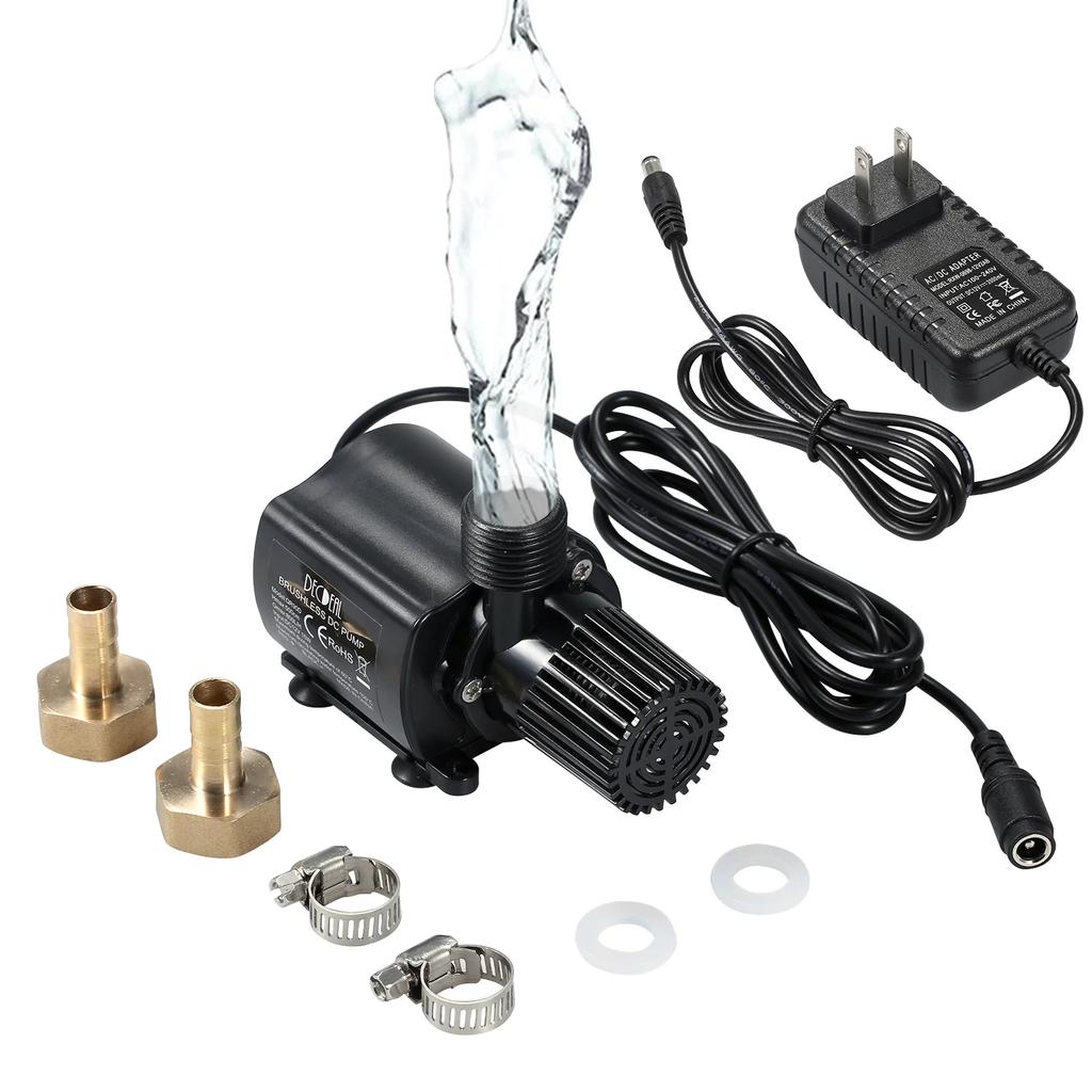 Super Quiet 800L/H DC 12V Brushless Pump Motor Water Circulation Submersible Pump for Fountain Pool Fish Tank Aquariums