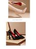 Women's Waterproof Platform Pointed Toe Stiletto High Heels - Professional Bridesmaid Banquet Shoes